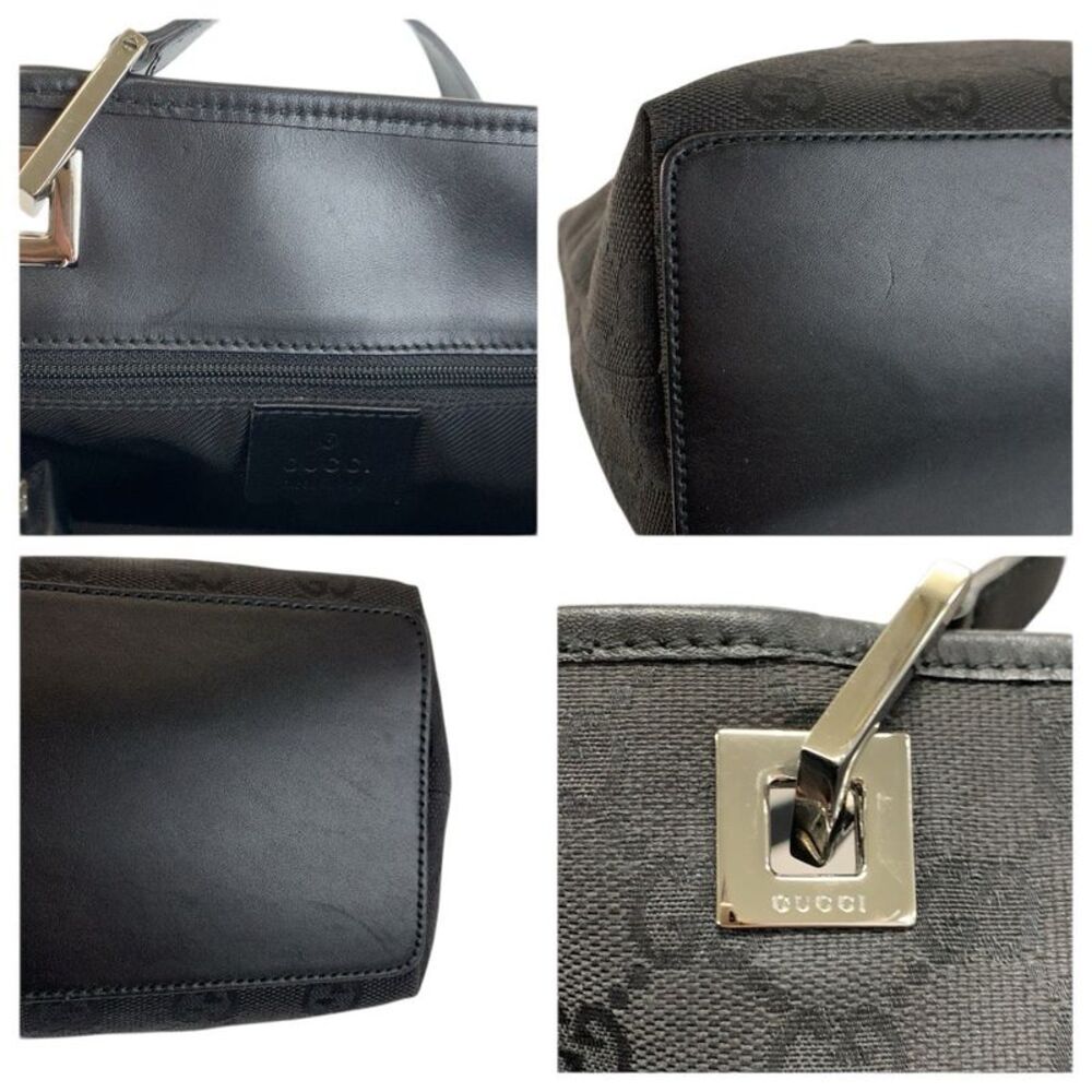 Gucci GG Canvas Leather Tote Bag - Picture 5 of 10